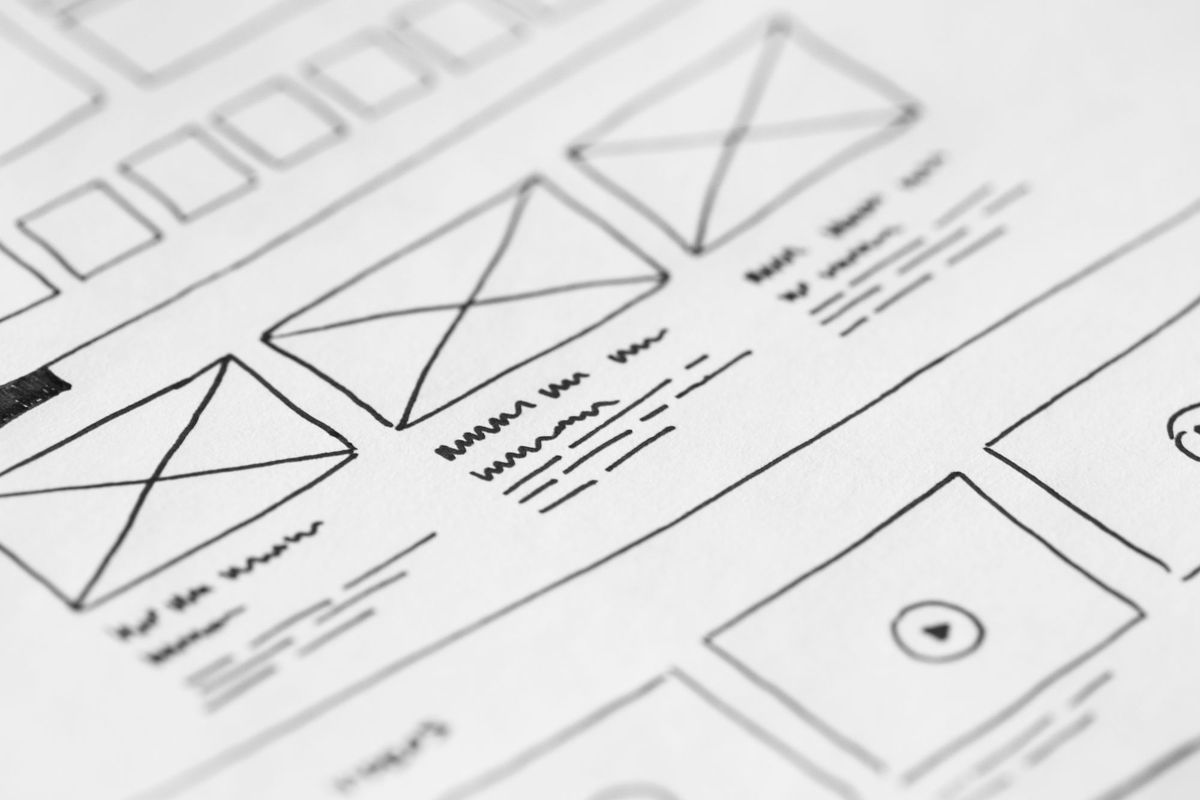 Plan de site dessiné à la main, vu de près